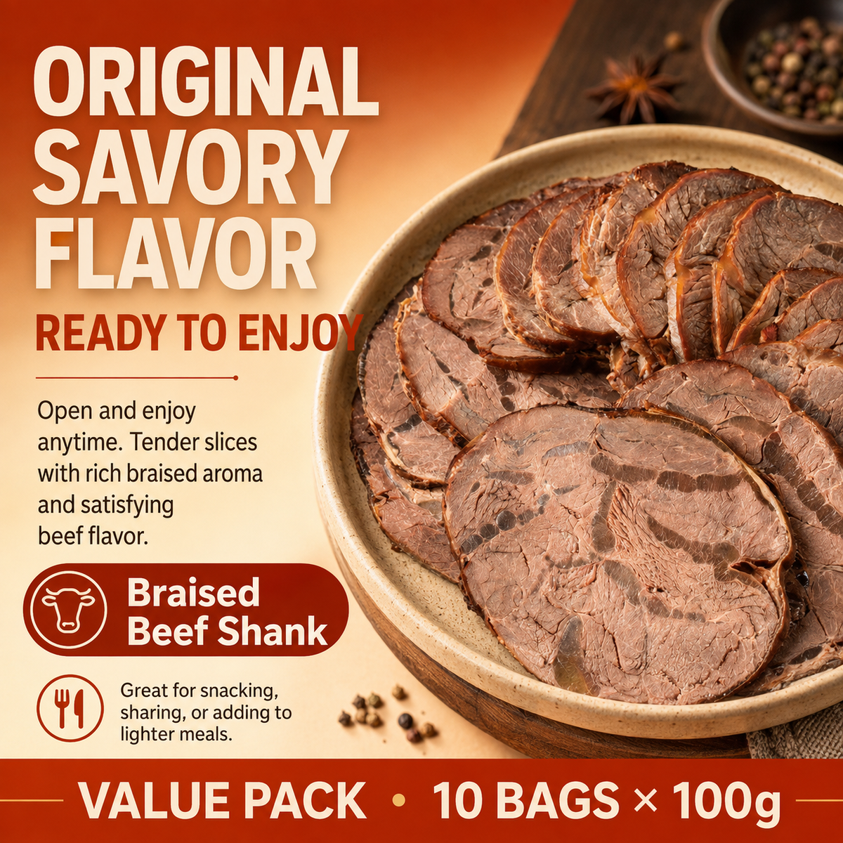 100% Grass-Fed Beef Shank Snack | High Protein Low Carb Meat Snack for Everyday Energy-Zane