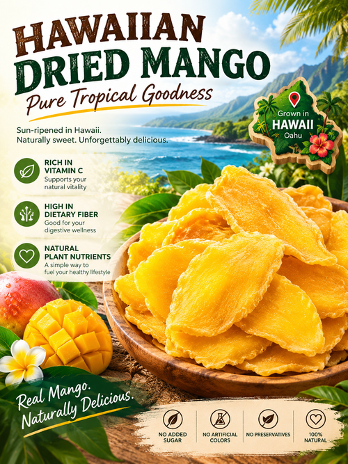 Hawaiian Dried Mango | Soft, Chewy & Flavorful Tropical Fruit Snack-Zane