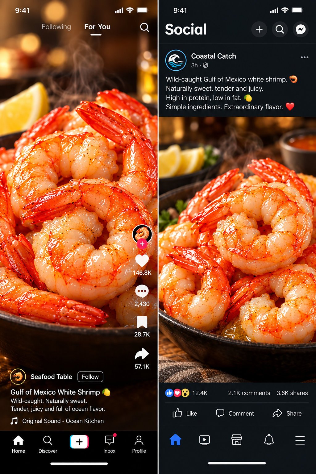Wild-Caught Gulf of Mexico White Shrimp | Tender, High-Protein, Ready-to-Eat Seafood-Zane