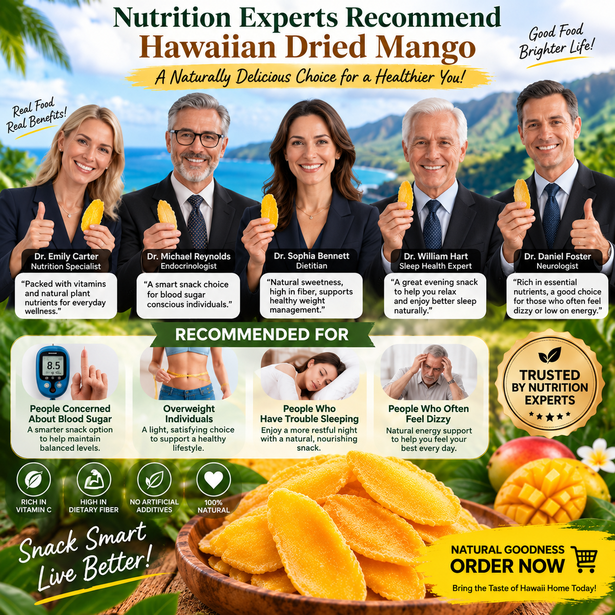 Hawaiian Dried Mango | Soft, Chewy & Flavorful Tropical Fruit Snack-Zane
