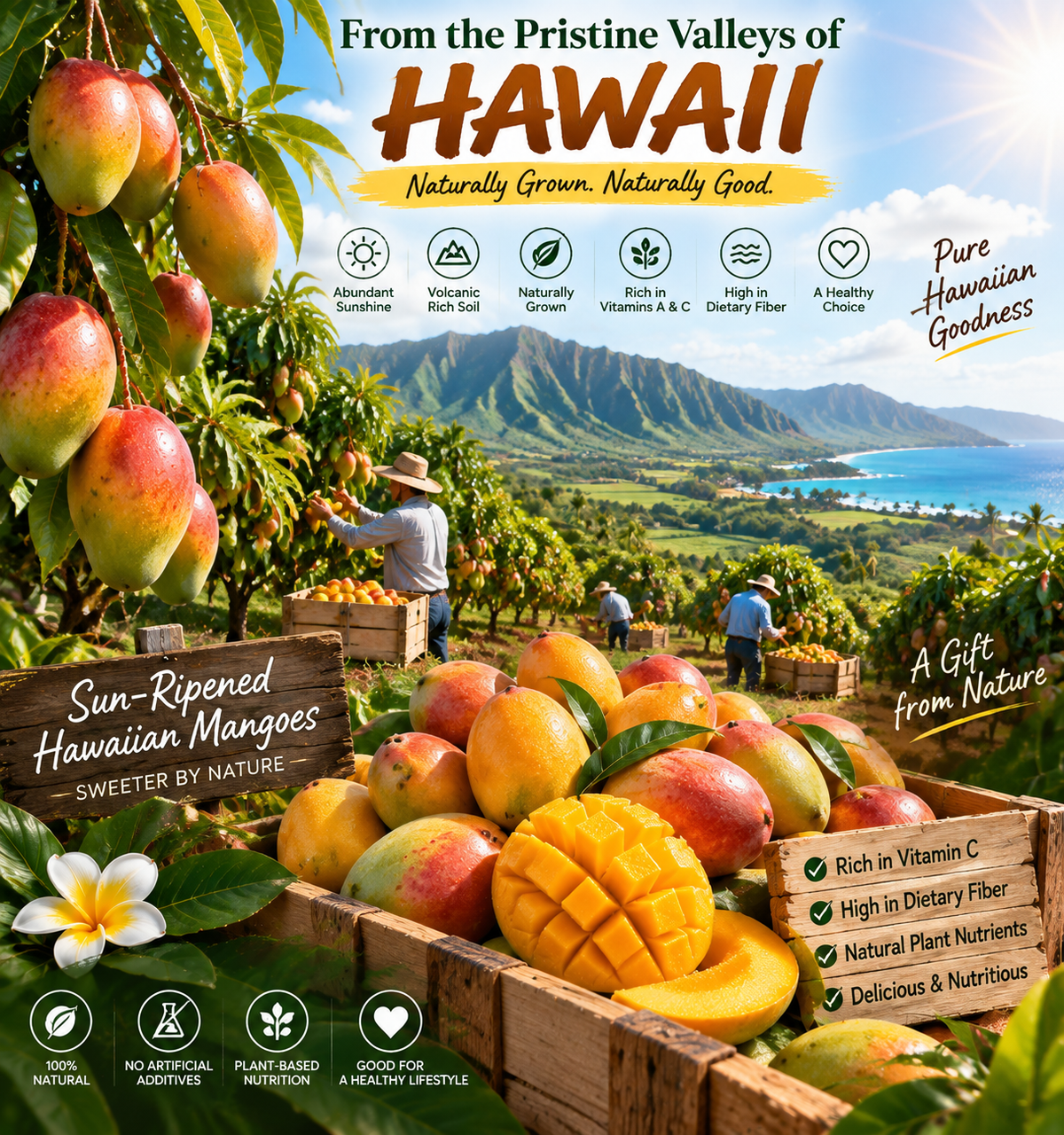 Hawaiian Dried Mango | Soft, Chewy & Flavorful Tropical Fruit Snack-Zane